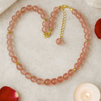 Strawberry Quartz Necklace 8mm