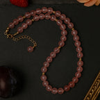 Strawberry Quartz Necklace 8mm