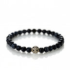 Sapphire Core 925 Sterling Silver Bracelet 6mm Faceted Natural Sapphire 925 Silver Knot Cover Master 33 Energy Code | Royal Wisdom Talisman