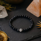 Sapphire Core 925 Sterling Silver Bracelet 6mm Faceted Natural Sapphire 925 Silver Knot Cover Master 33 Energy Code | Royal Wisdom Talisman