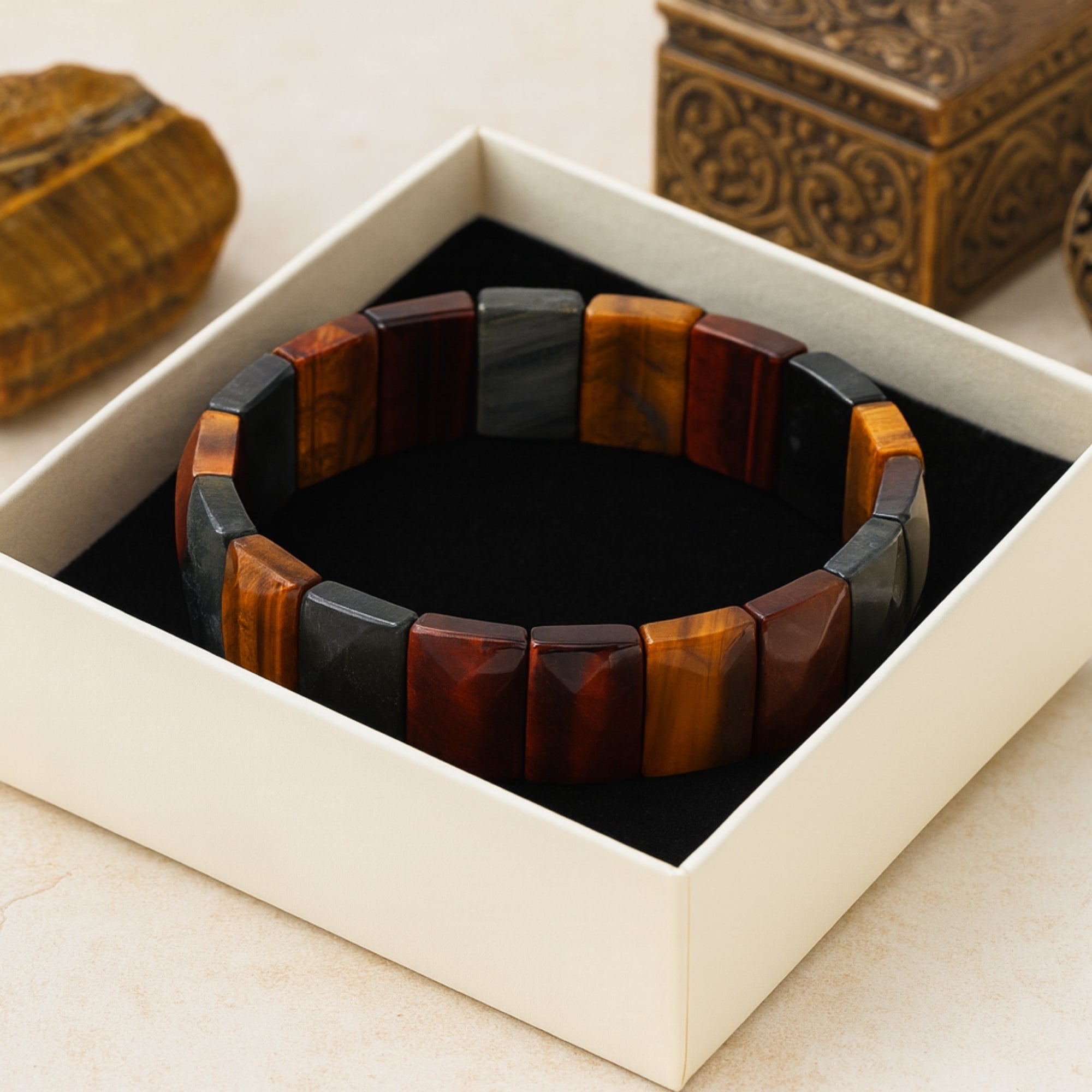Tiger Eye Aegis Bracelet | Premium Multi Tiger Eye Jewelry
