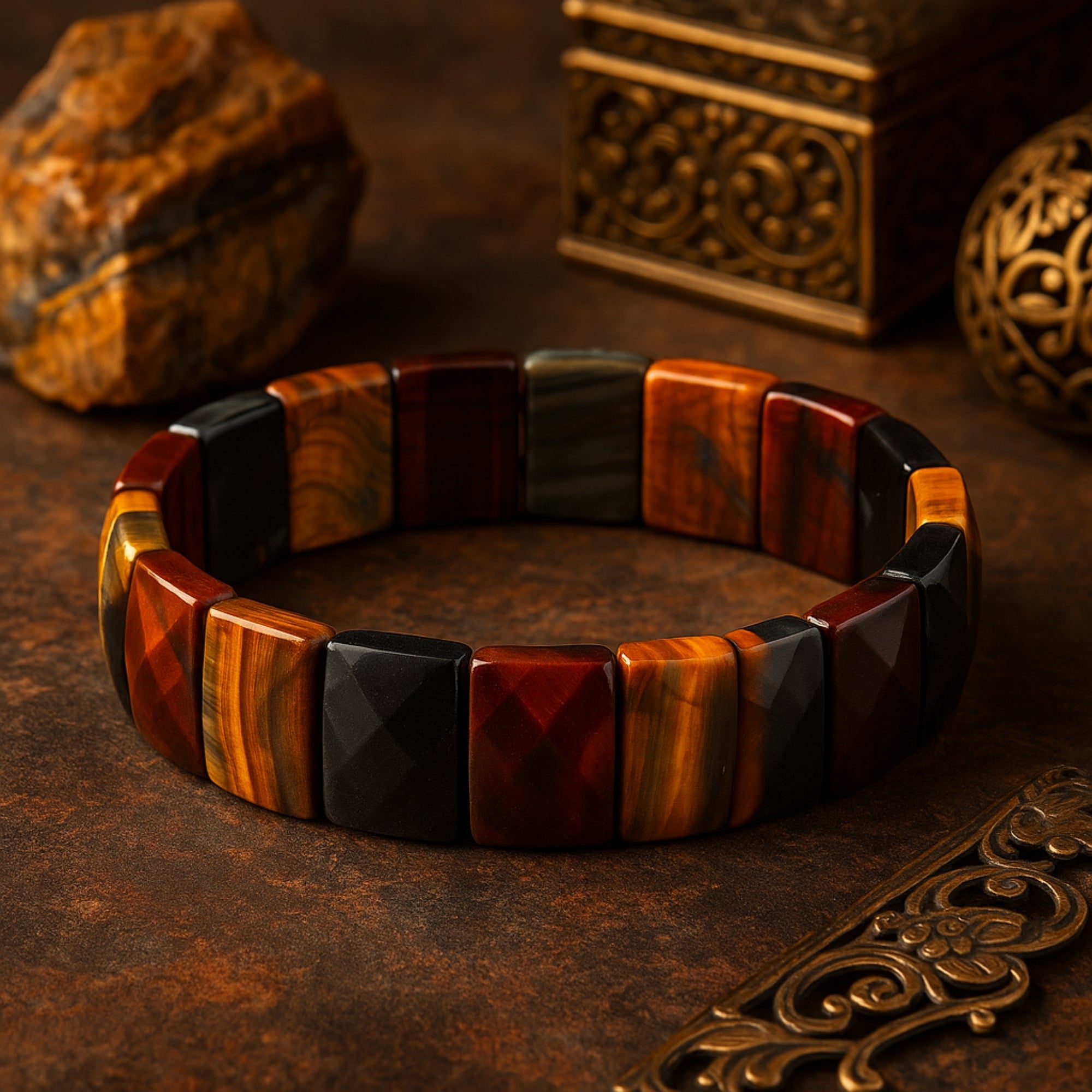 Tiger Eye Aegis Bracelet | Premium Multi Tiger Eye Jewelry