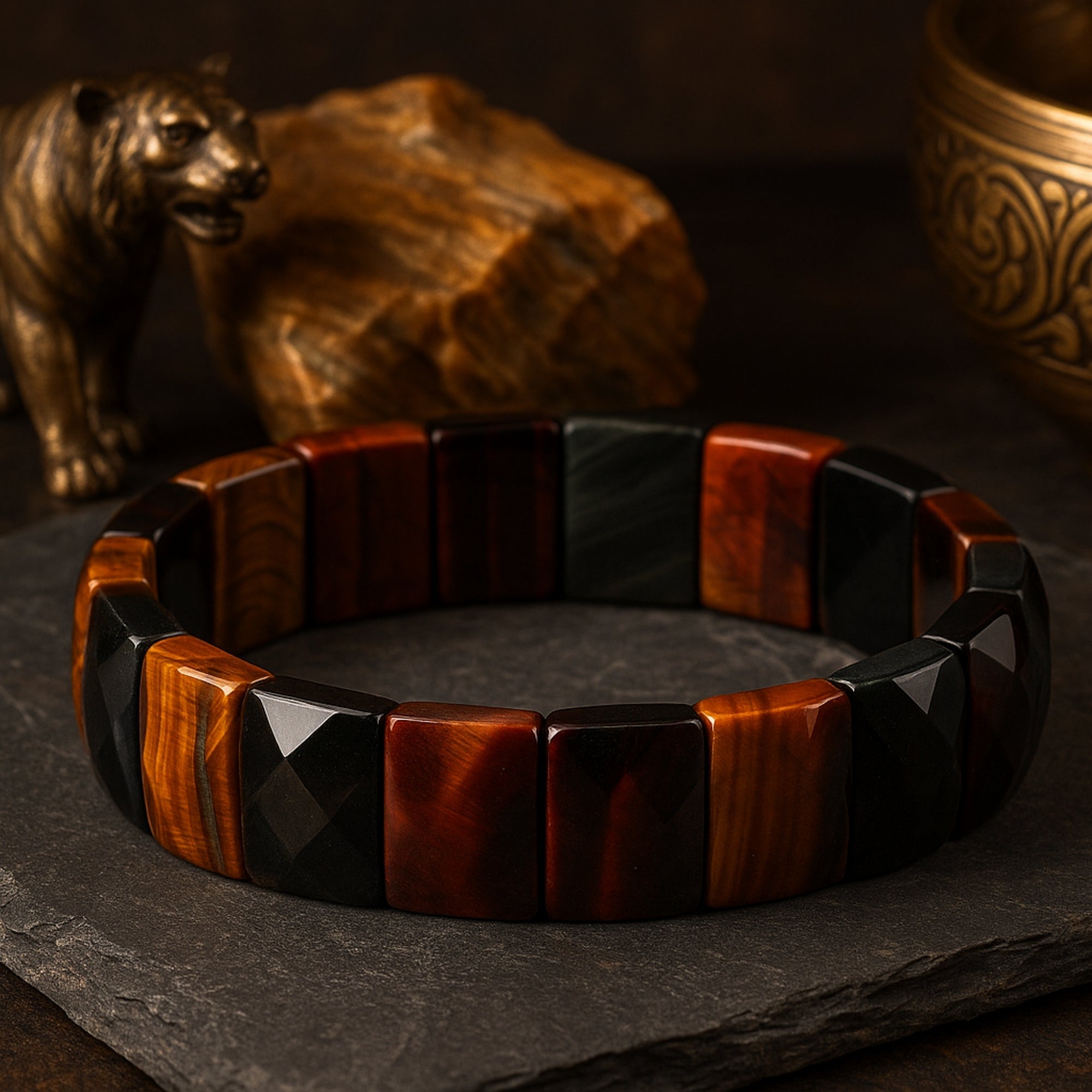 Tiger Eye Aegis Bracelet | Premium Multi Tiger Eye Jewelry
