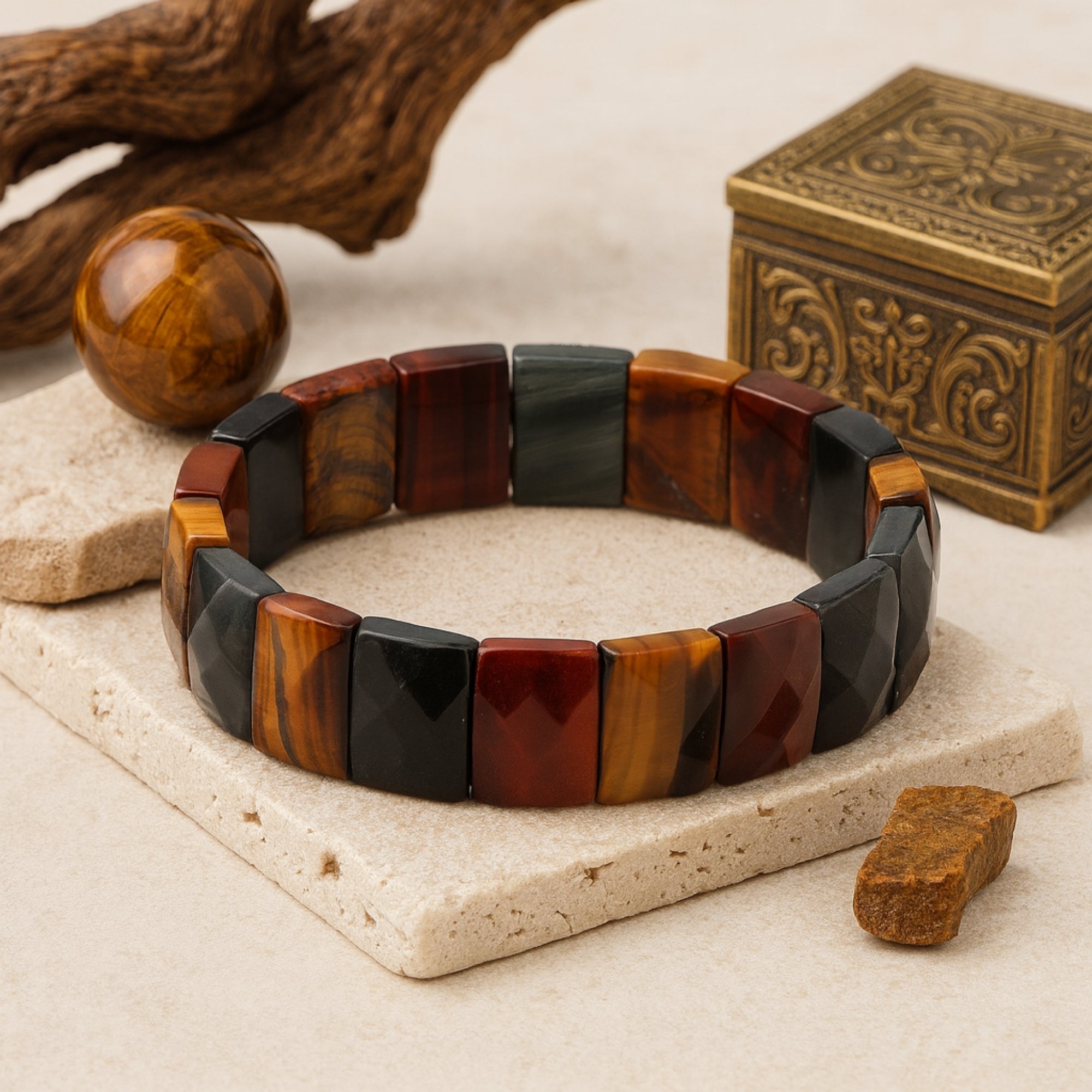 Tiger Eye Aegis Bracelet | Premium Multi Tiger Eye Jewelry