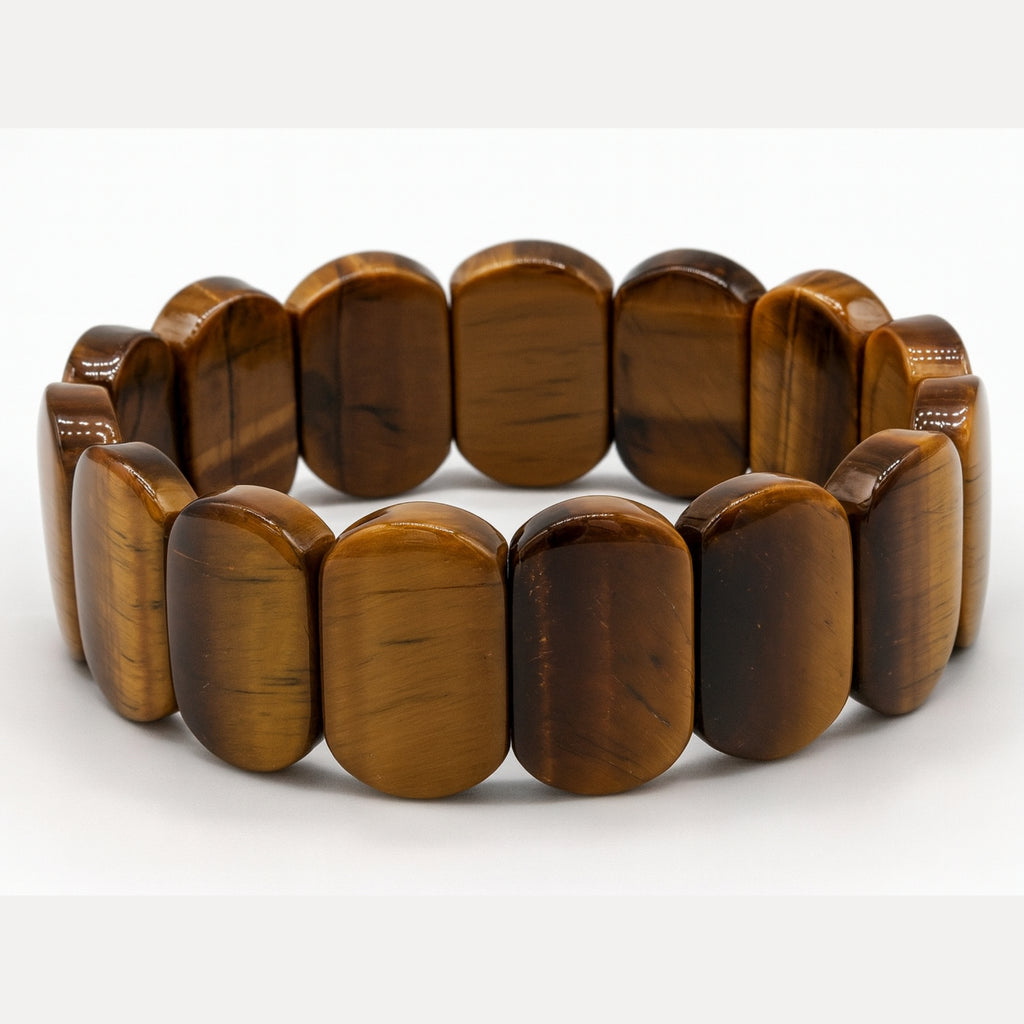 Tiger Eye Aegis Bracelet | Premium 16x24 mm Tiger Eye Jewelry