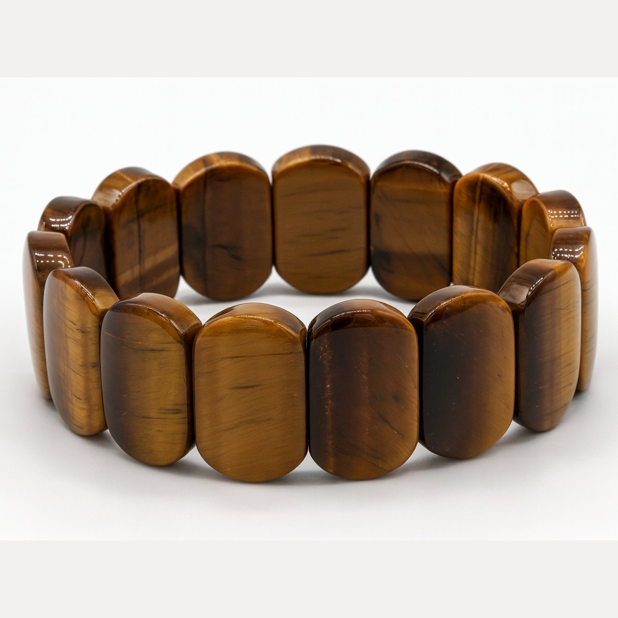 Tiger Eye Aegis Bracelet | Premium 16x24 mm Tiger Eye Jewelry