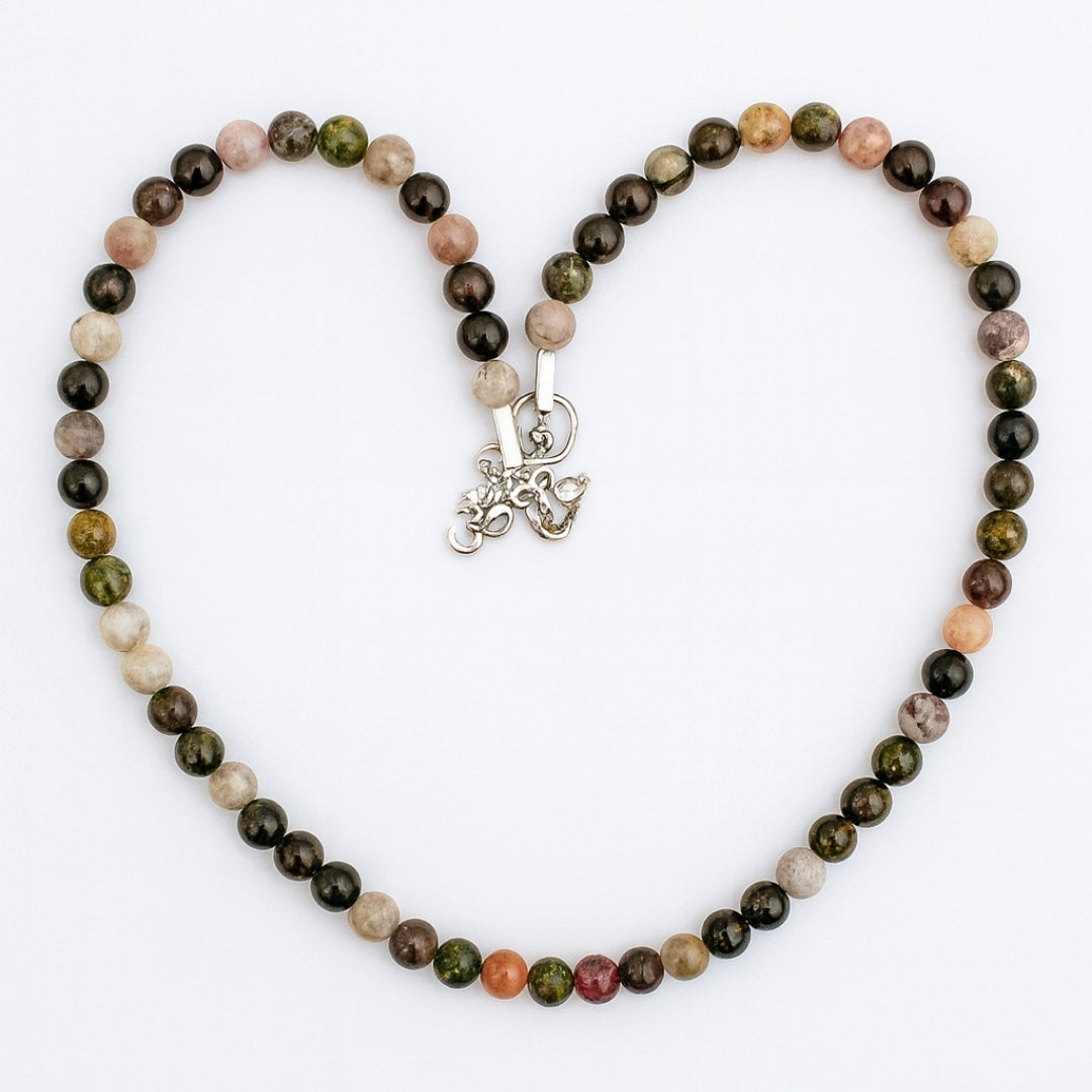 Tourmaline Spectrum Necklace | Natural Multi-Color Tourmaline Beaded Necklace |