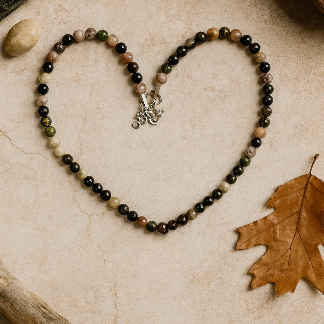 Tourmaline Spectrum Necklace | Natural Multi-Color Tourmaline Beaded Necklace |