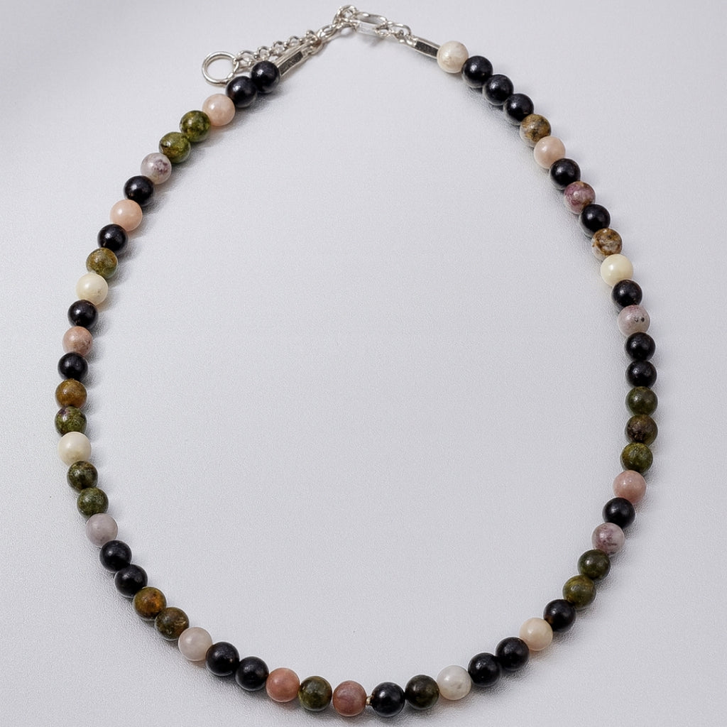 Tourmaline Spectrum Necklace | Natural Multi-Color Tourmaline Beaded Necklace |