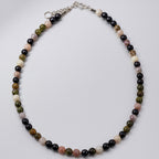 Tourmaline Spectrum Necklace | Natural Multi-Color Tourmaline Beaded Necklace |