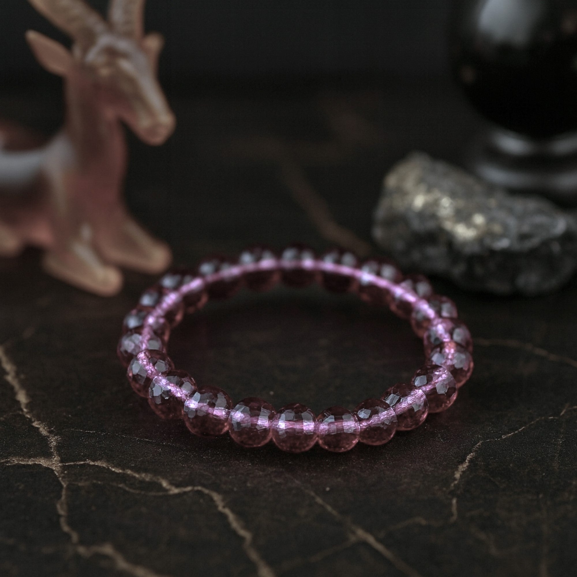 Violet Zultanite Bracelet | 8 mm Faceted Beads