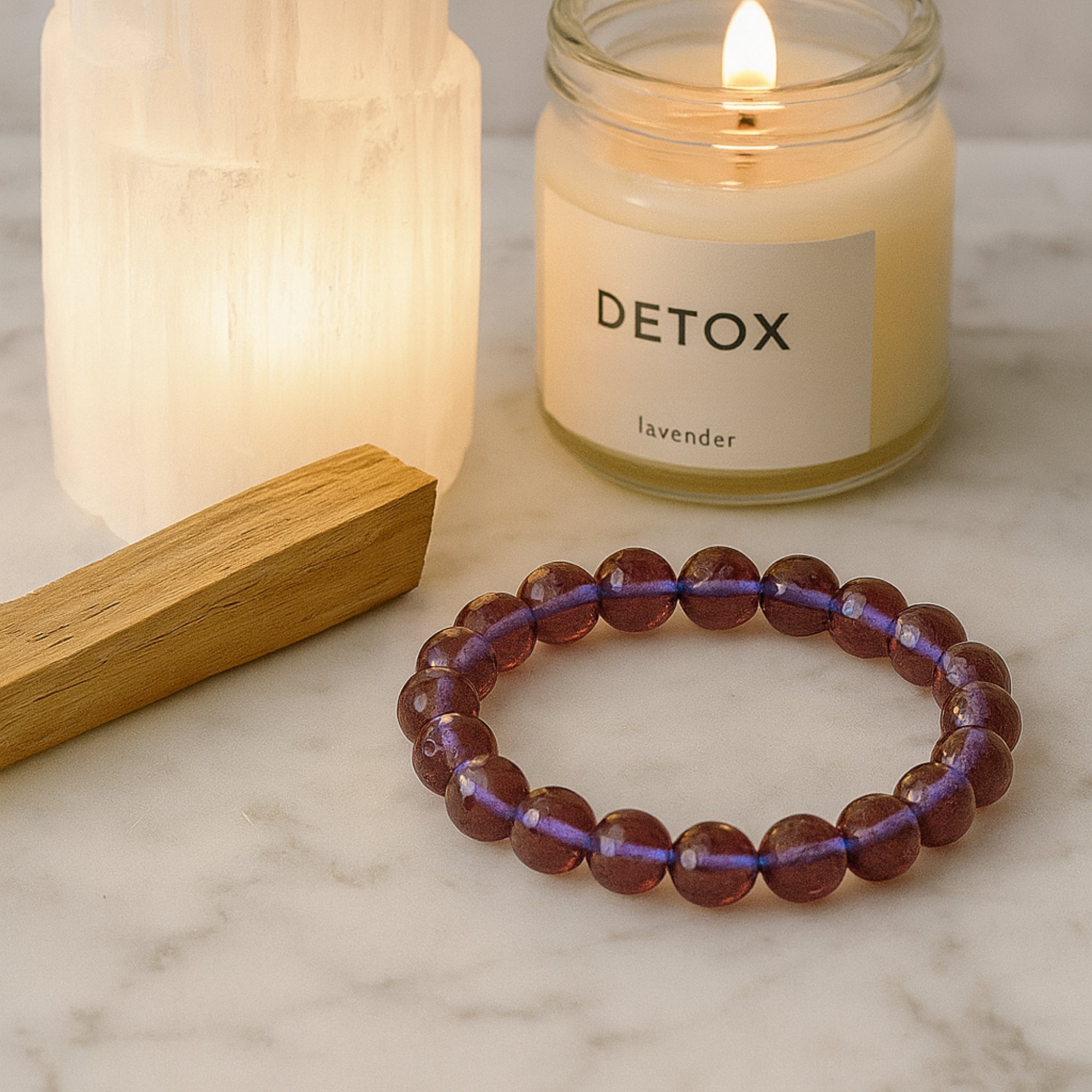 Violet Zultanite Bracelet | 8 mm Faceted Beads