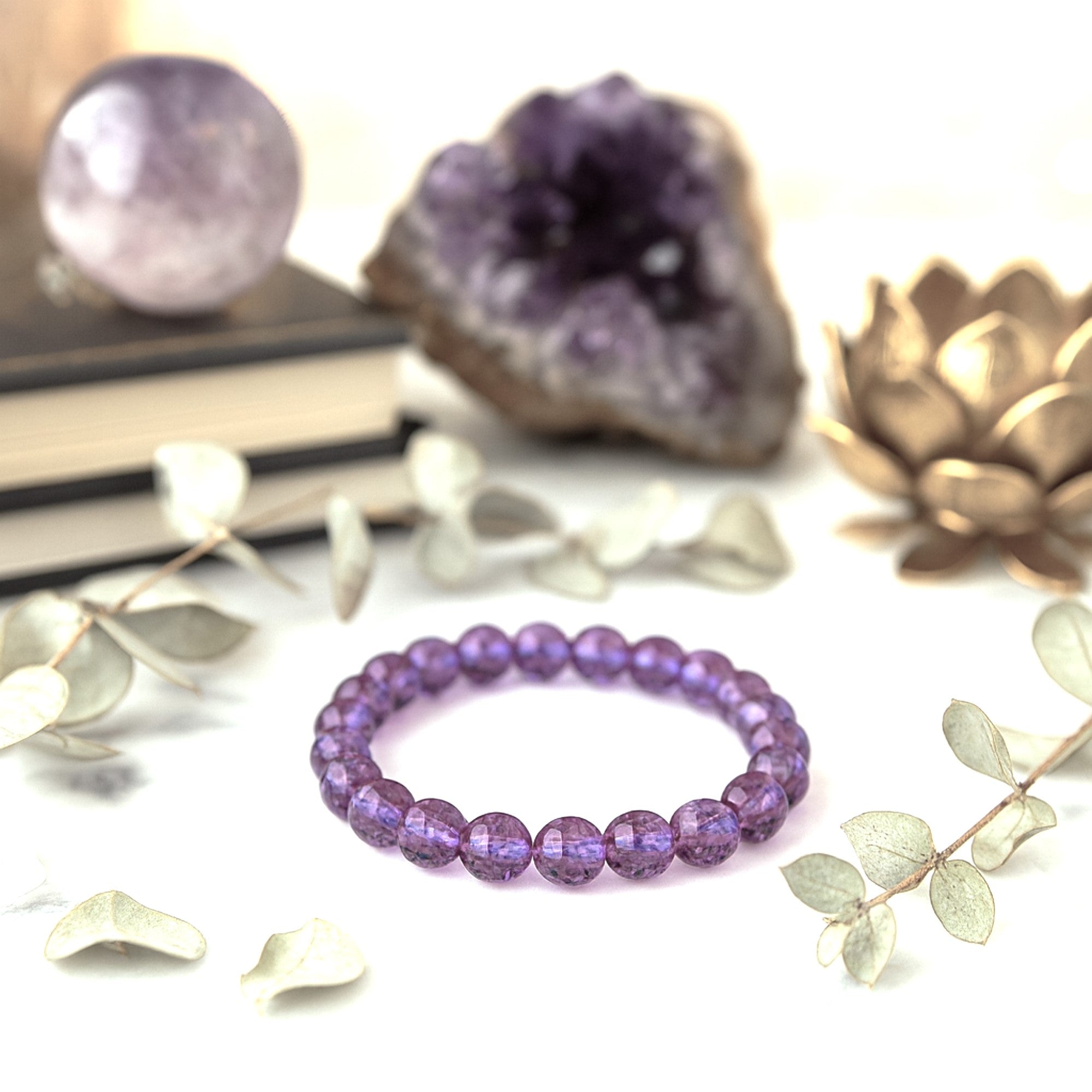 Violet Zultanite Bracelet | 8 mm Faceted Beads