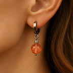 Zultanite Color Change Earrings| Stainless Steel Hoops with Faceted Diaspore Gemstone