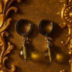 Zultanite Color Change Earrings| Stainless Steel Hoops with Faceted Diaspore Gemstone