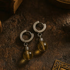 Zultanite Color Change Earrings| Stainless Steel Hoops with Faceted Diaspore Gemstone