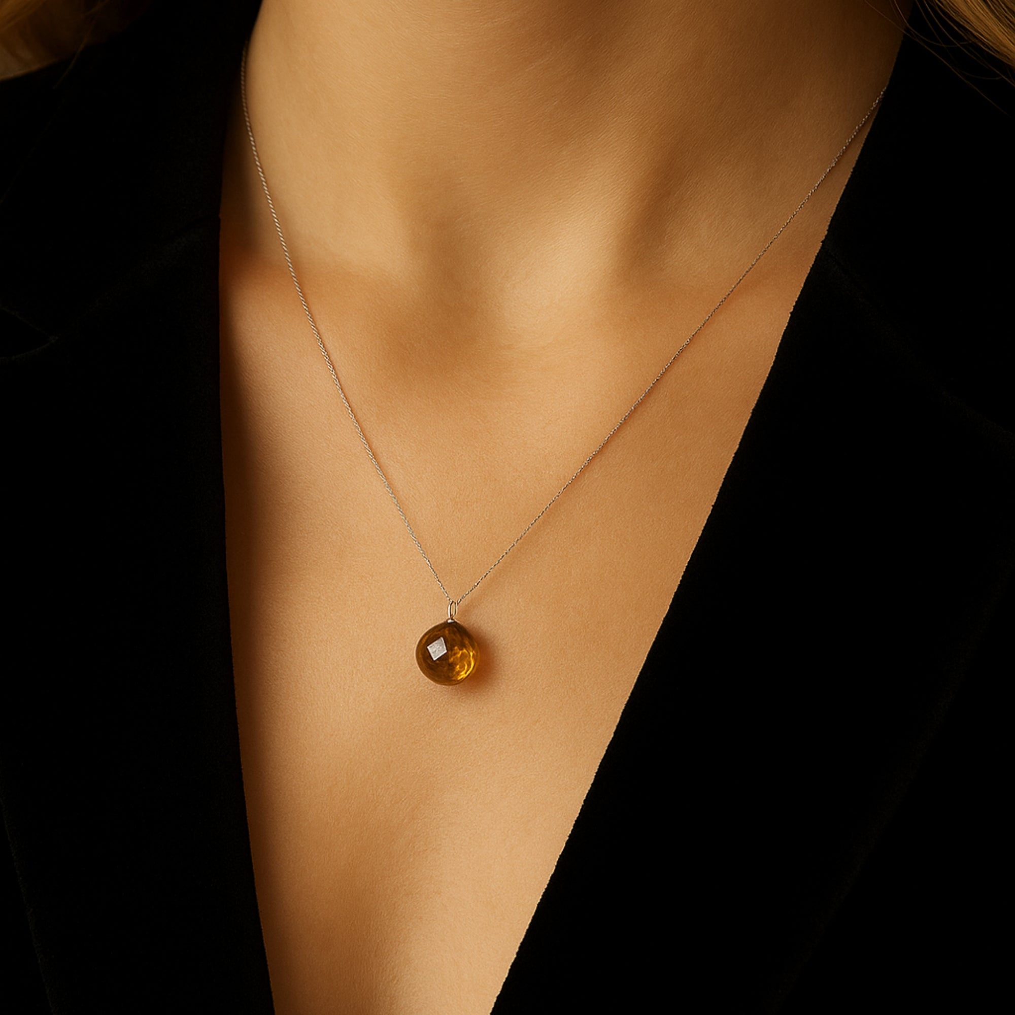Natural Zultanite Pendant|Rare 8 mm Color-Changing Gemstone | 925 Sterling Silver Chain Jewelry