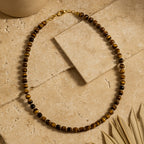 Tiger Eye Cube Necklace