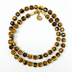 Tiger Eye Cube Necklace