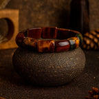 Trinity Tiger Eye Aegis Bracelet | 10x17 mm Premium Cut