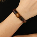 Trinity Tiger Eye Aegis Bracelet | 10x17 mm Premium Cut
