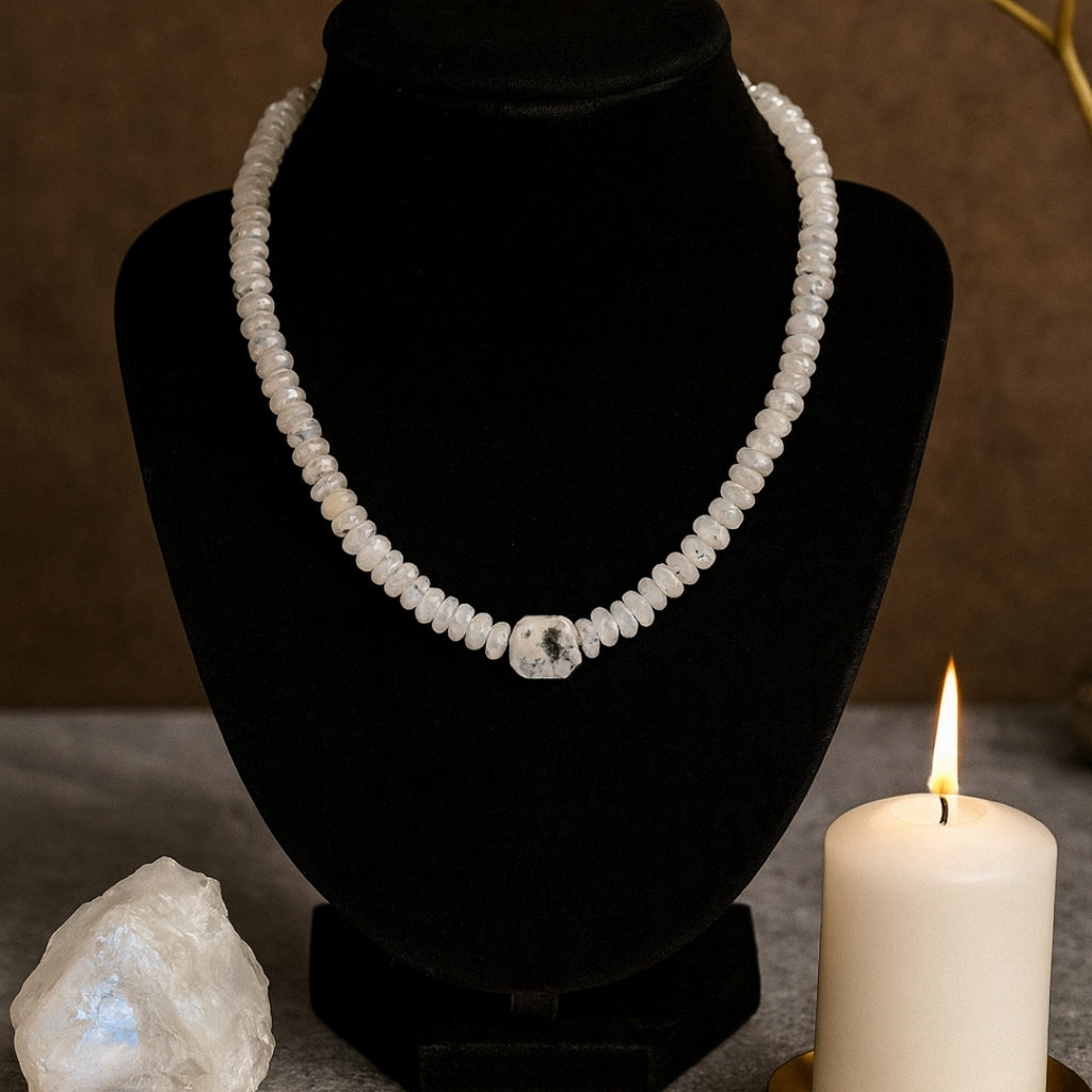 Rainbow Moonstone Necklace