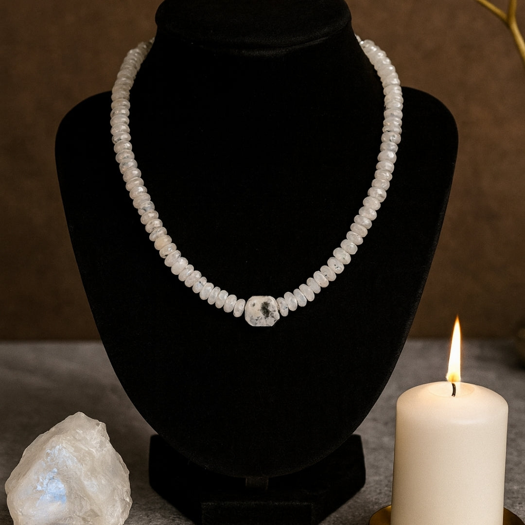 Rainbow Moonstone Necklace