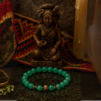 Amazonite Hematite Bracelet 8mm Handmade Crystal Jewelry