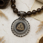 Smoky Quartz Necklace 925 Silver | 8mm Beads