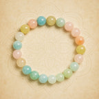 Aquamarine Morganite Heliodor Talisman | 8 mm Premium Beryl Crystal Bracelet