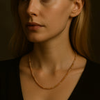 Sunstone Necklace – 3 mm Faceted Crystal