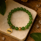 888 Abundance Code Bracelet – Green Aventurine 18K Gold-Plated