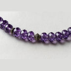 Amethyst & 925 Sterling Silver Necklace | AAA Faceted Gemstone |Luxury Handmade Jewelry