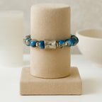 K2 Jasper &amp; Hematite Bracelet | 8mm Himalayan Stone of Strength, Clarity &amp; Higher Wisdom