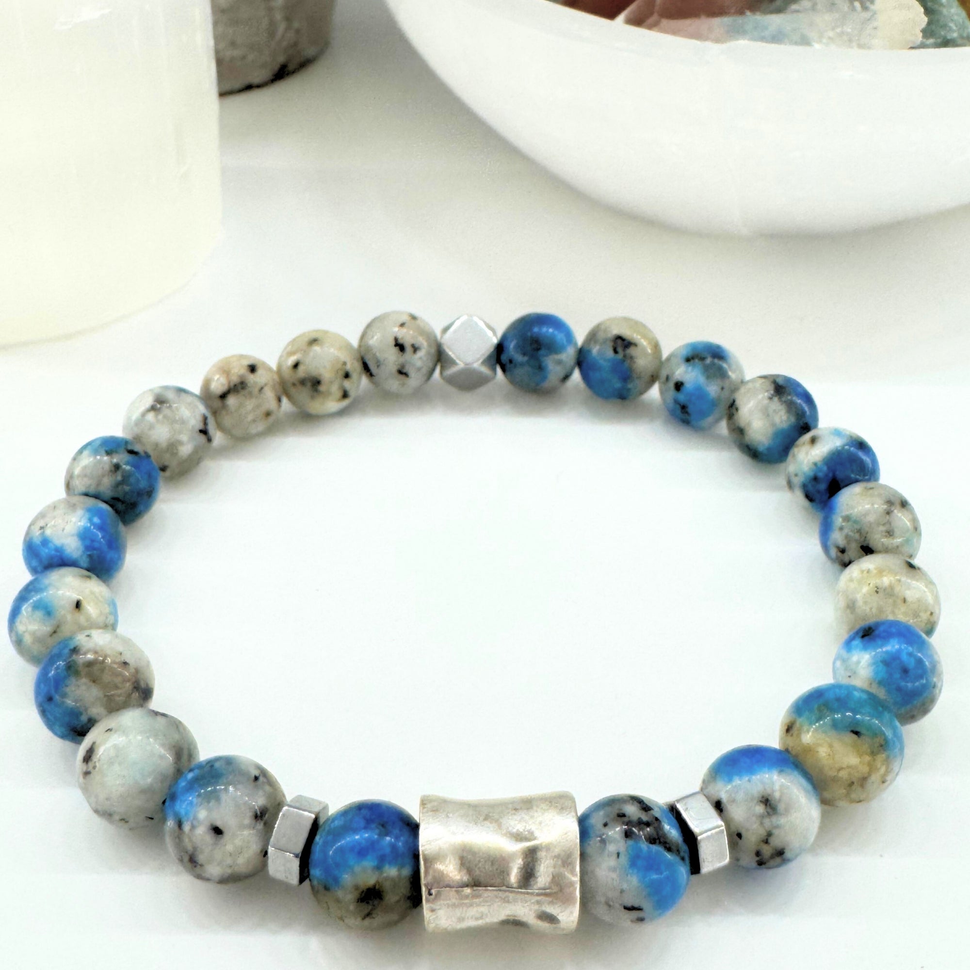 K2 Jasper & Hematite Bracelet 8 mm -Celestial Ascent