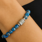 K2 Jasper &amp; Hematite Bracelet | 8mm Himalayan Stone of Strength, Clarity &amp; Higher Wisdom