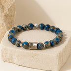 K2 Jasper &amp; Hematite Bracelet | 8mm Himalayan Stone of Strength, Clarity &amp; Higher Wisdom