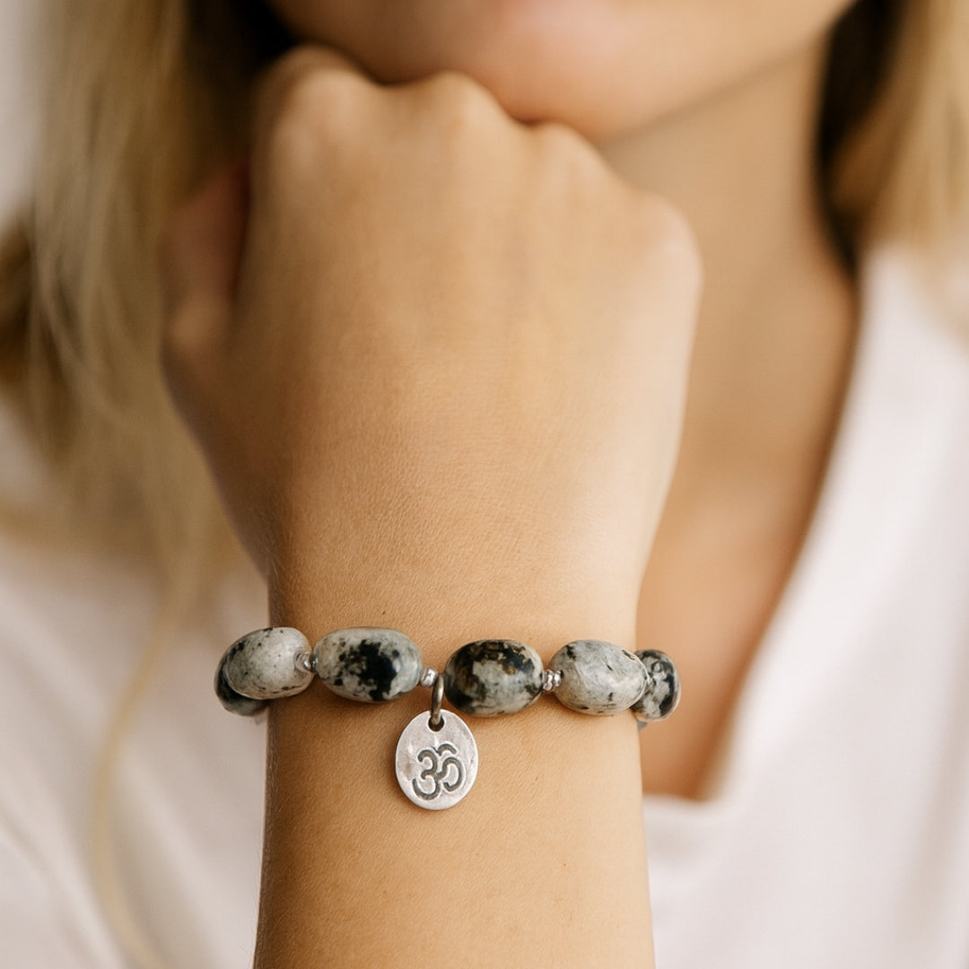 Black Tourmalinated Moonstone Bracelet