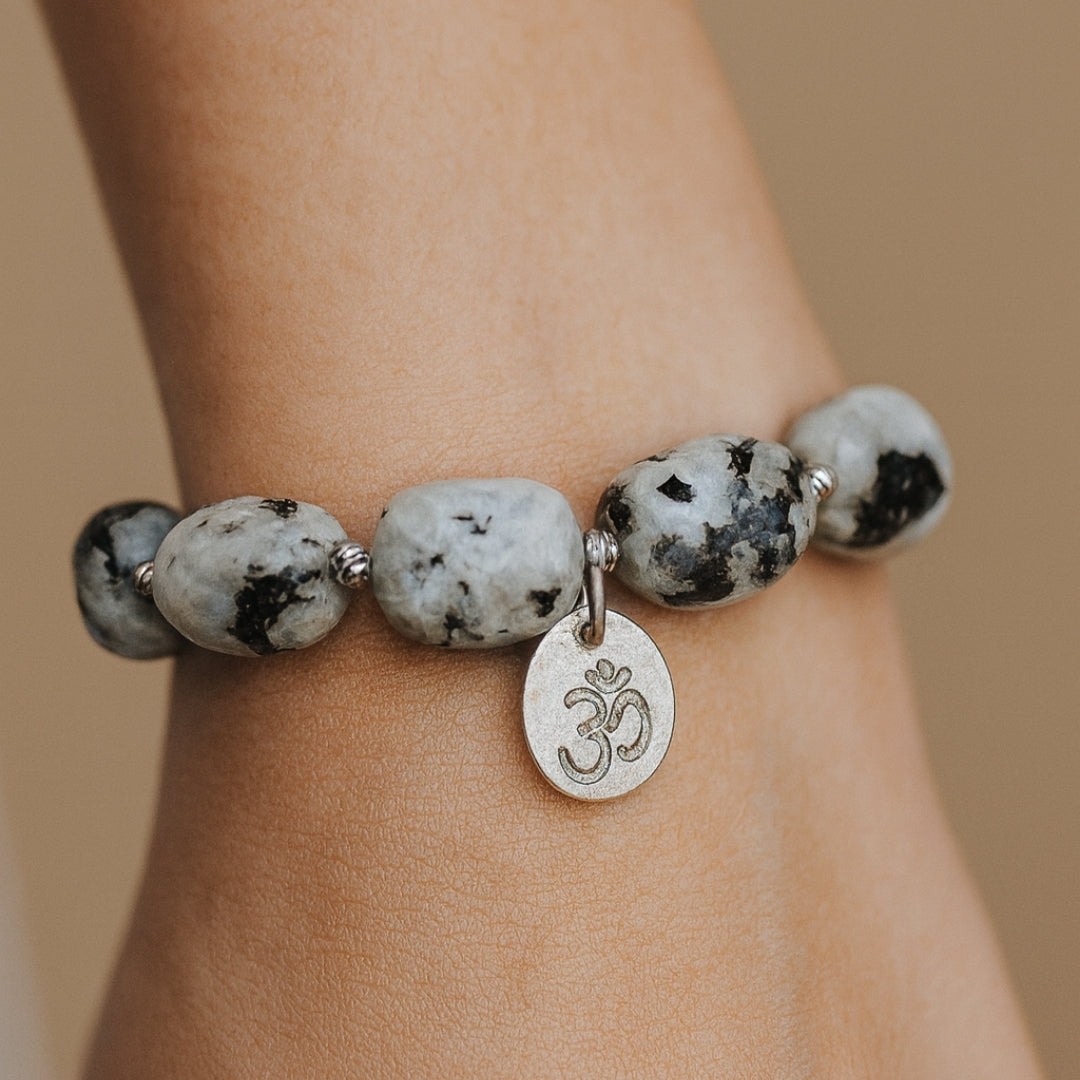 Black Tourmalinated Moonstone Bracelet