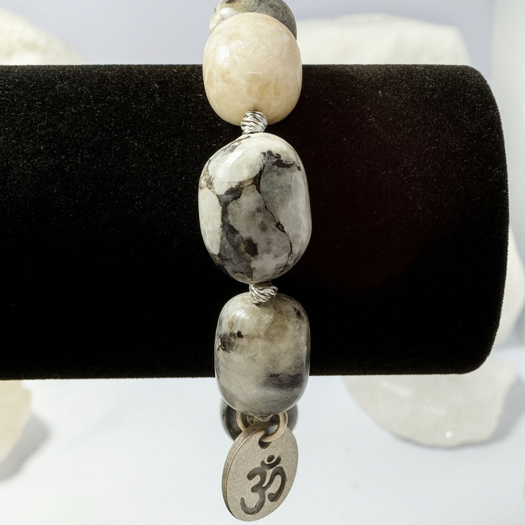 Black Tourmalinated Moonstone Bracelet