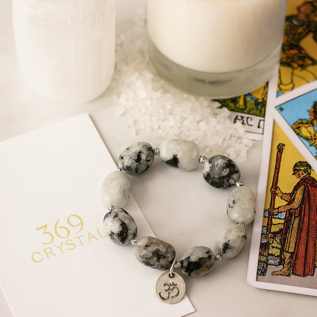 Black Tourmalinated Moonstone Bracelet