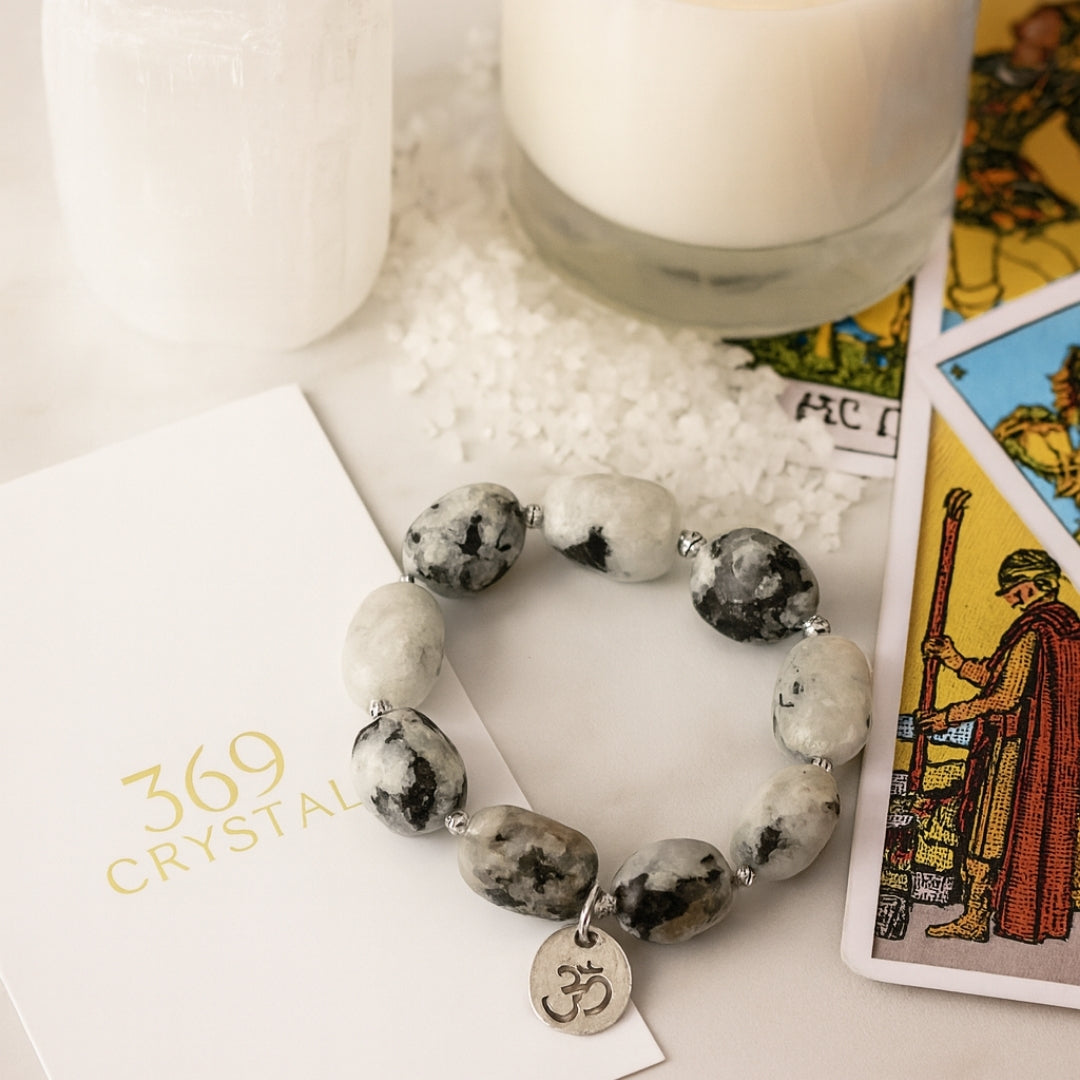 Black Tourmalinated Moonstone Bracelet