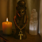 Citrine Ankh Necklace | 6mm Faceted Citrine | Gold-Plated Ankh Pendant | Abundance • Vitality • Protection | Luxury Handmade Gift