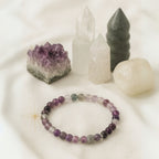 Fluorite Crystal Bracelet | 6mm Natural Fluorite Beads