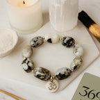 Black Tourmalinated Moonstone Bracelet