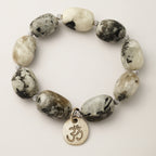 Black Tourmalinated Moonstone Bracelet