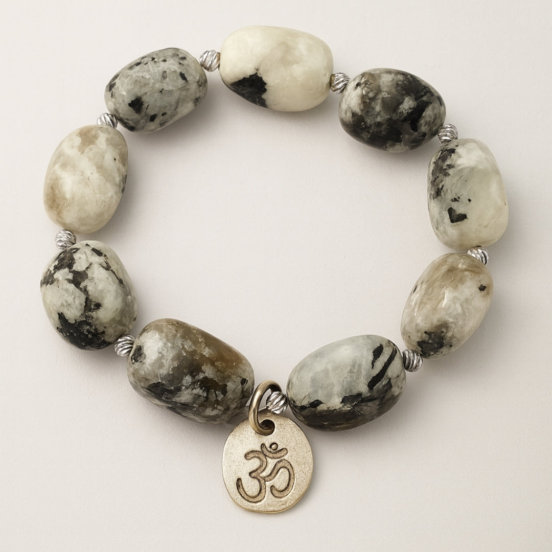 Black Tourmalinated Moonstone Bracelet