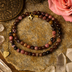 Rhodonite Gold Hematite Necklace |