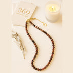 Rhodonite Gold Hematite Necklace |