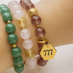 Get this Protective Manifestation Bracelet and stay centered with the 777 divine code. Buy this Energy Alignment Stone for your daily affirmation rituals. Shop this 8mm Gemstone Jewelry for a trendy yet deeply spiritual vibe. Order this Spiritual Growth gift to offer inspiration and hope to a loved one. Choose this 18K Gold Plated accessory for lasting luxury. Purchase this Natural Crystal Jewelry for its authentic vibration. Select this Real Strawberry Quartz today.